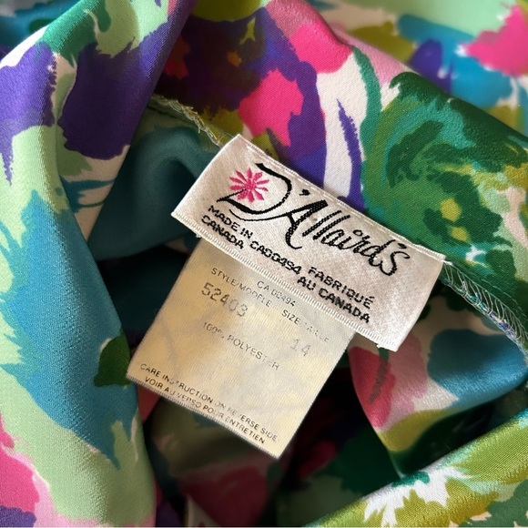 ❤️Vintage D’Allairds Floral Dress 14 - Picture 6 of 13